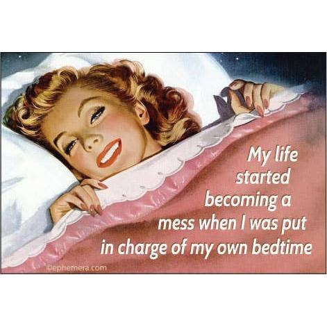My Life Started Becoming a Mess When I Was Put in Charge of My Own Bedtime Magnet | Funny Bedtime Humor Fridge Magnet
