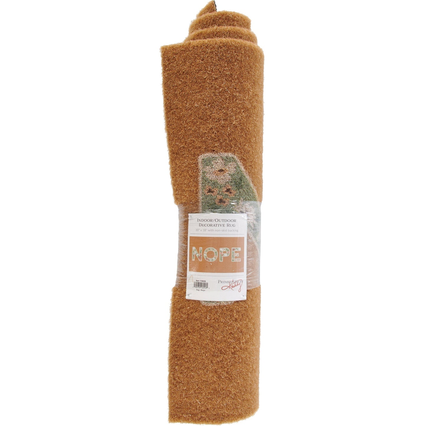 NOPE Floral Doormat Rug | Skid-resistant backing | Indoor/Outdoor Mat | 30" x 18"