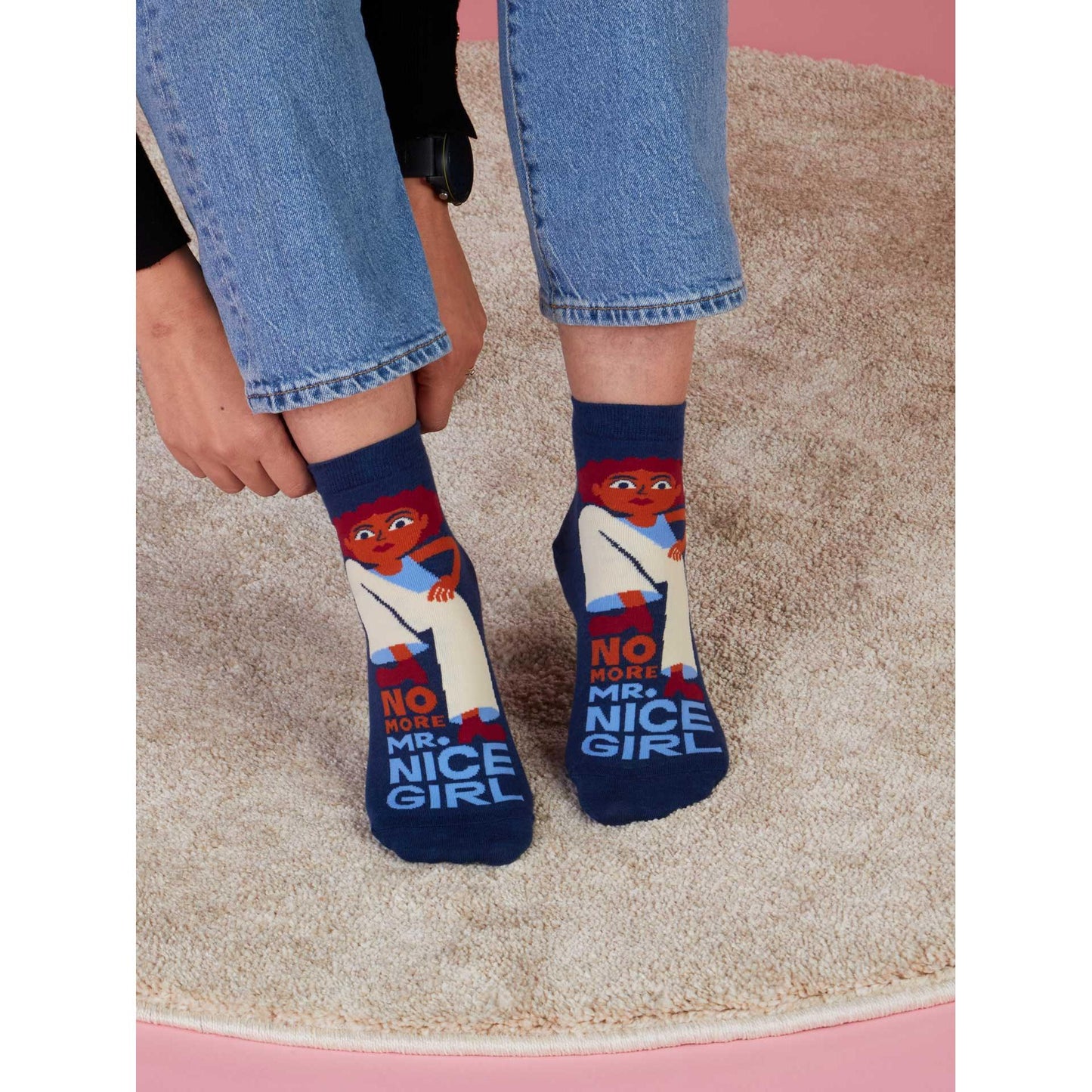 No More Mr. Nice Girl Women's Ankle Socks | BlueQ at GetBullish