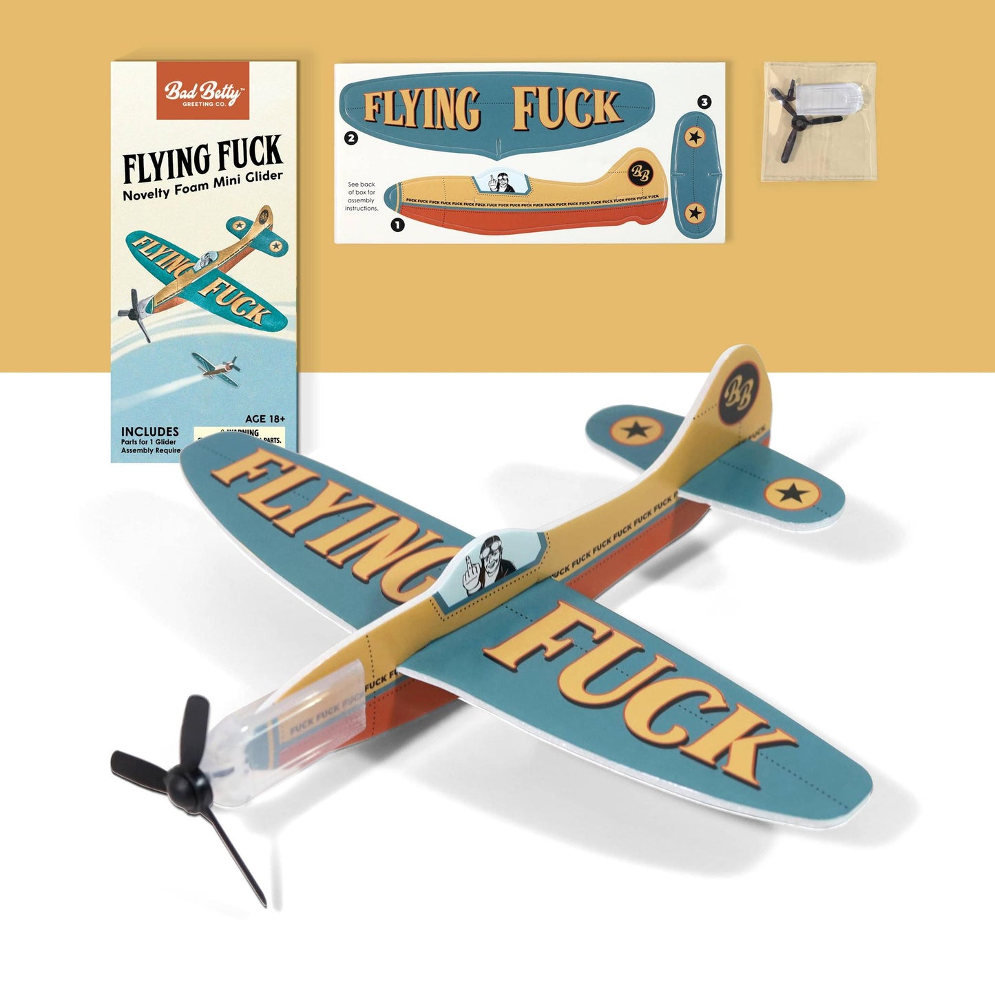 Novelty Toy Foam Glider Flying Fuck Gag Gift