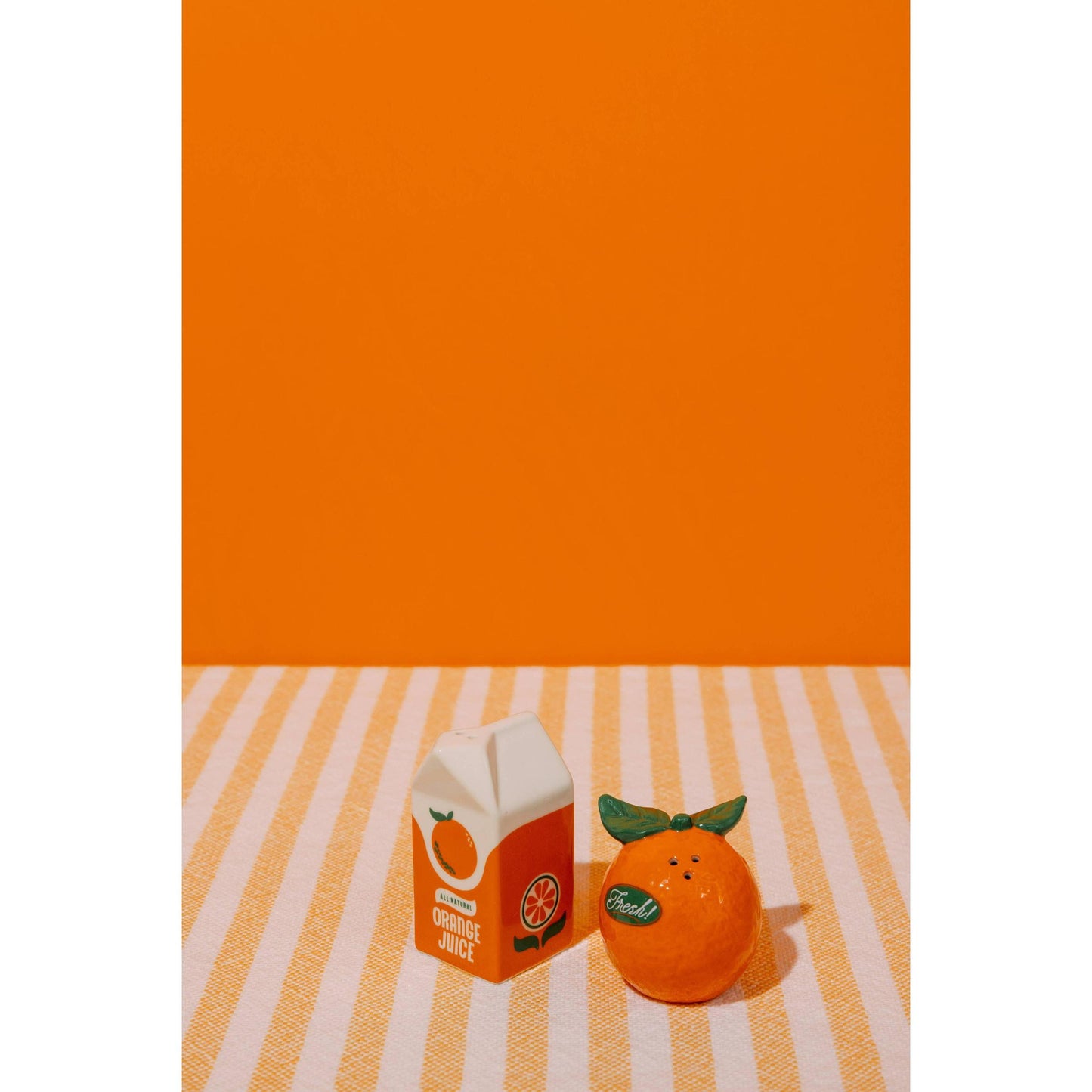 Orange Salt & Pepper Shakers | Citrus Ceramic Set-Ban.do-The Bullish Store