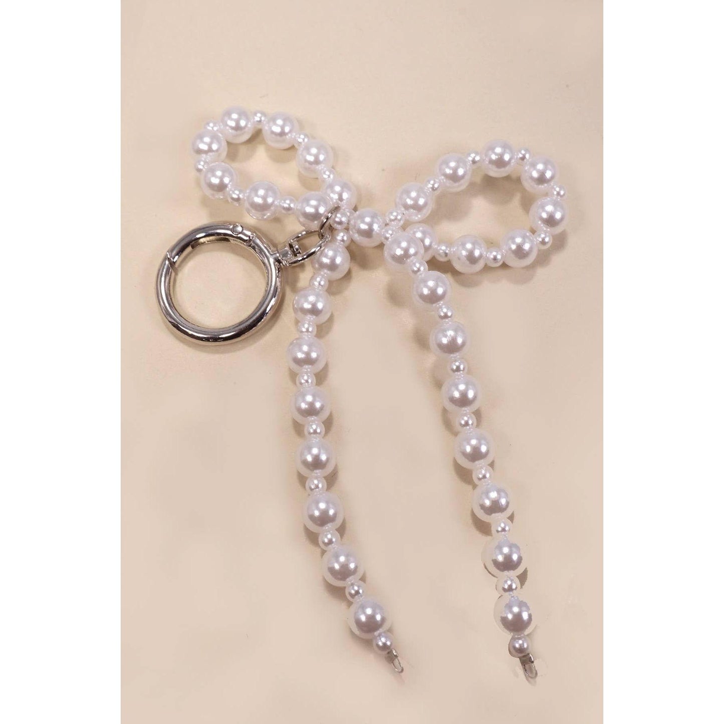 Pearl Coquette Bow Keychain Bag Charm