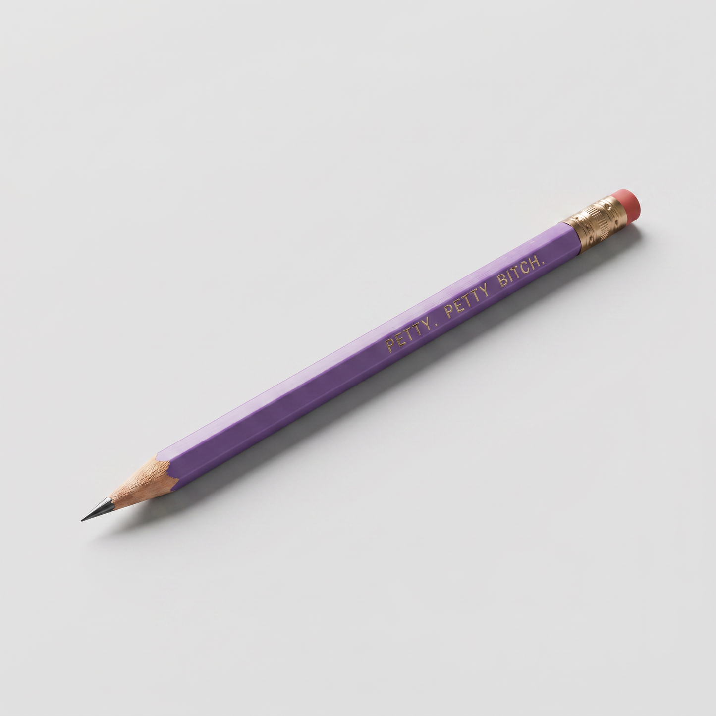 Petty, Petty Bitch Pencil Set in Lilac | Set of 5 Funny Sweary Profanity Pencils