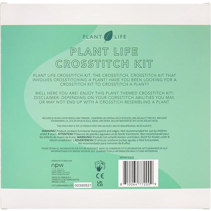 Plant Life Crosstitch Kit | Embroidery Crafts Tool Set