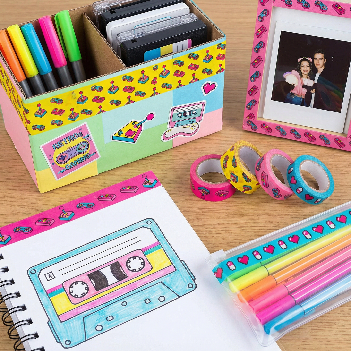 Power Up Decorative Washi Tape in Set of 4 | 90's Y2K Retro