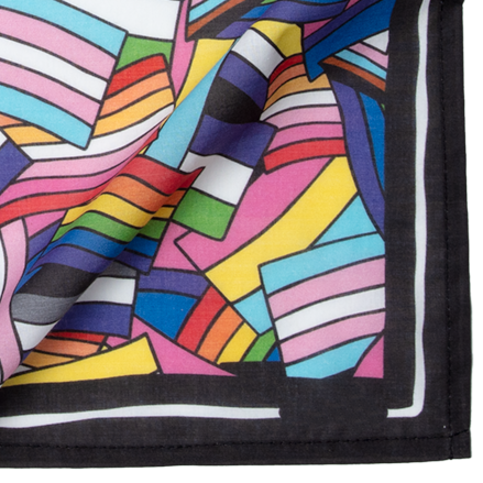 Pride Bandana | Handmade in India | Rainbow Flag Cotton Scarf | 22'' x 22''