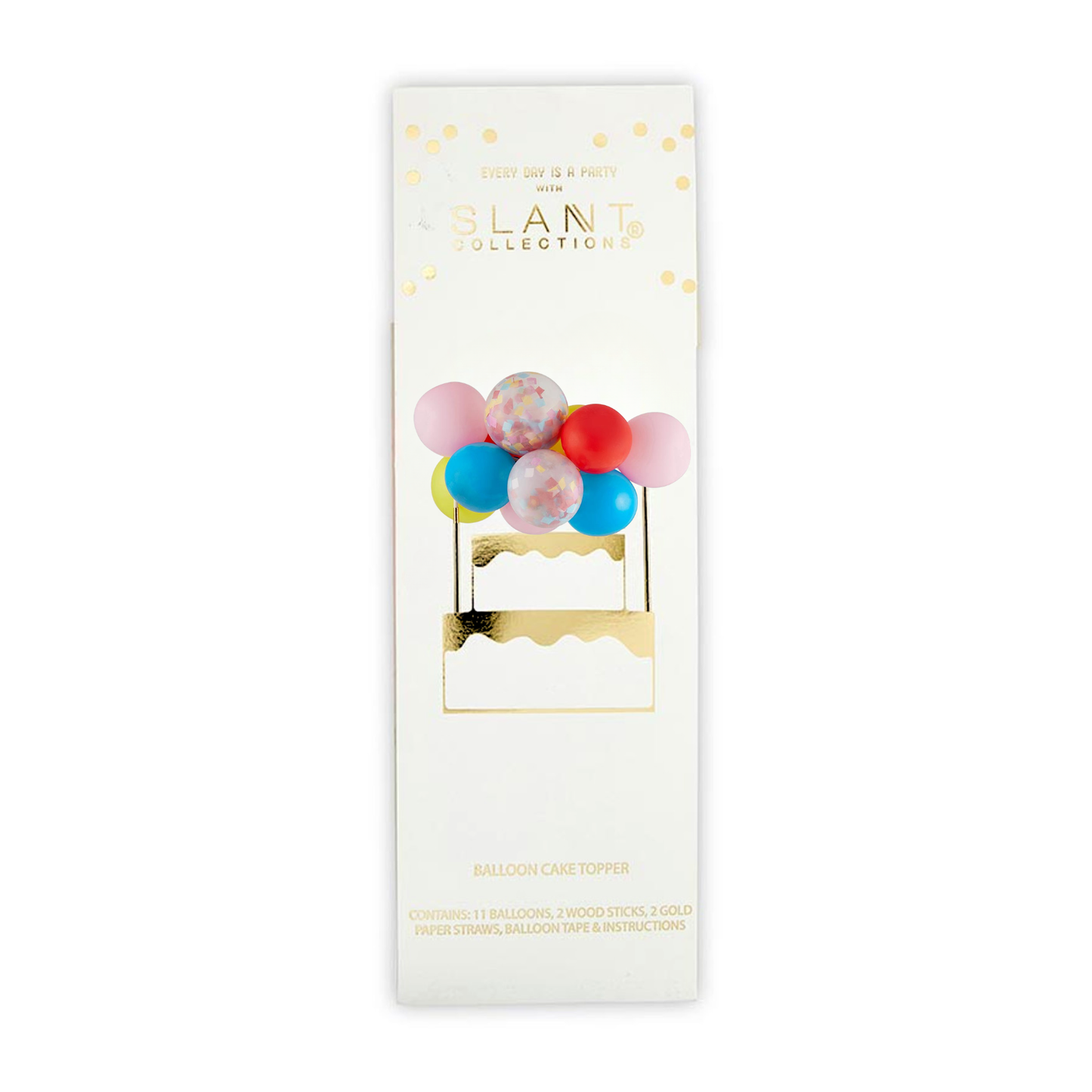 Rainbow Balloon Cake Topper | Mini Confetti Balloon Cake Decoration