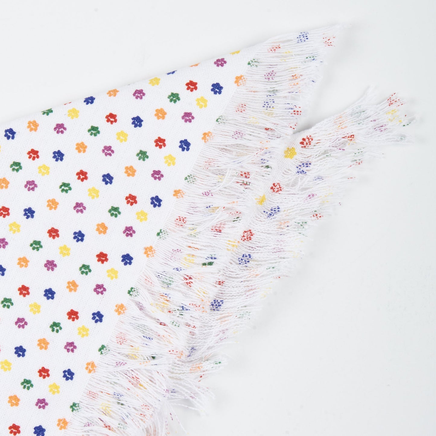 Rainbow Plaid Pet Bandana Set | Pride Dog Bandanas | Rainbow Paw & Plaid Cotton Pet Scarf Set