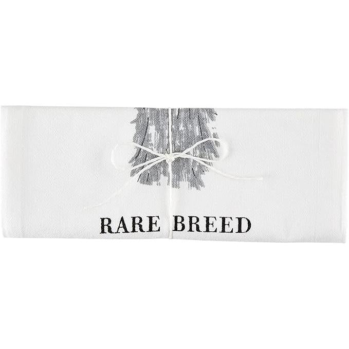 Rare Breed Tea Towel | Dog Illustration Thirsty Boy Dish Towel | Cotton Flour Sack Kitchen Towel | 30" x 30"