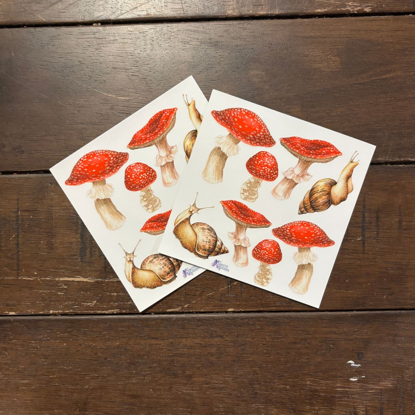 Real Mushrooms Stickers | 4" x 4" Paper Stickers | 2 Sheets