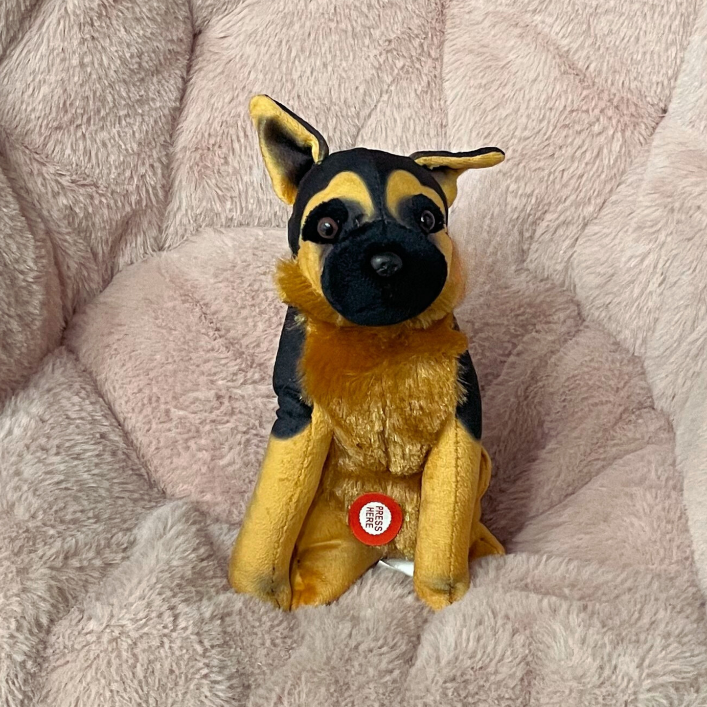 Rescue German Shepherd Dog Stuffed Animal with Sound 5.5"