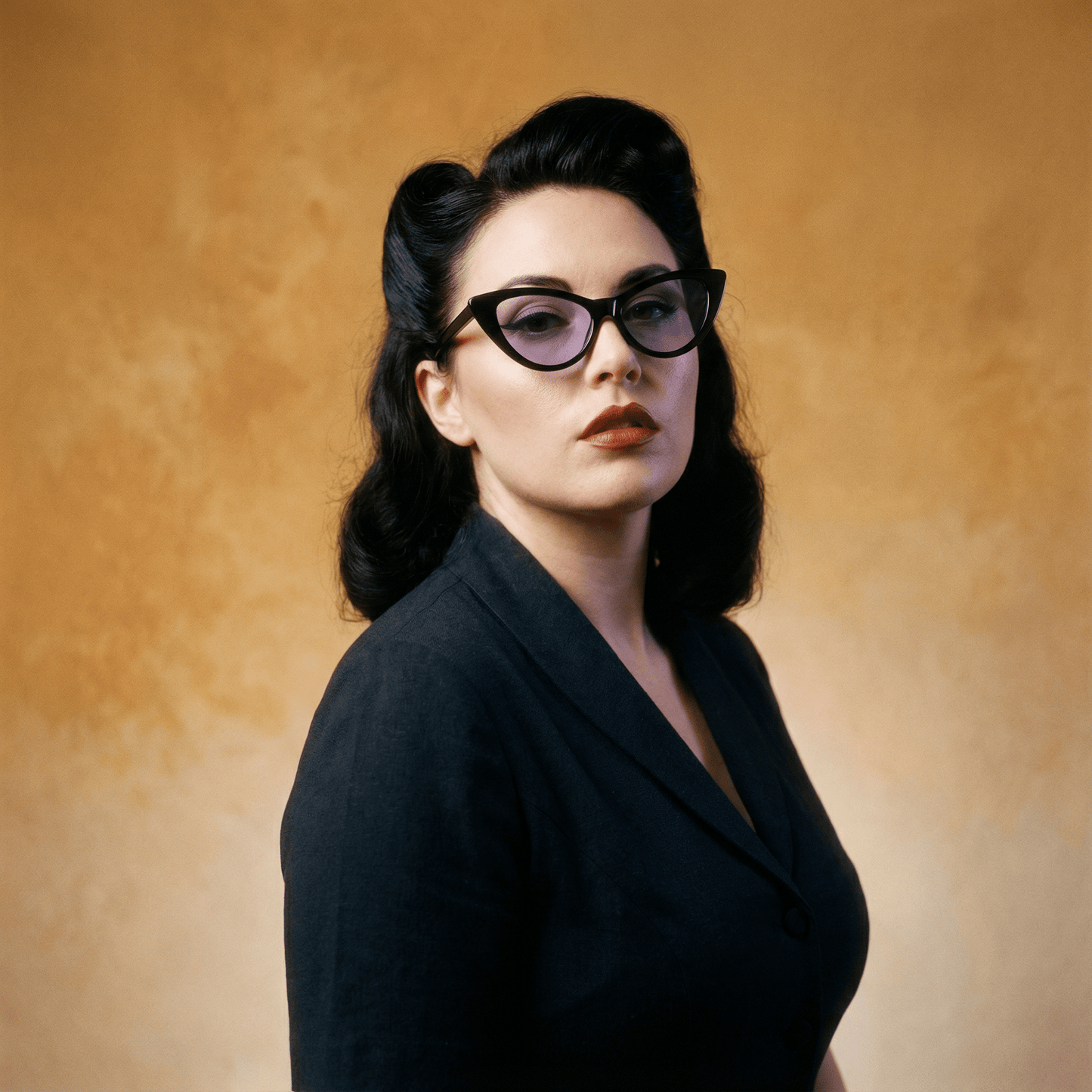 Retro 1990's Black Cat Eye Women's Sunglasses