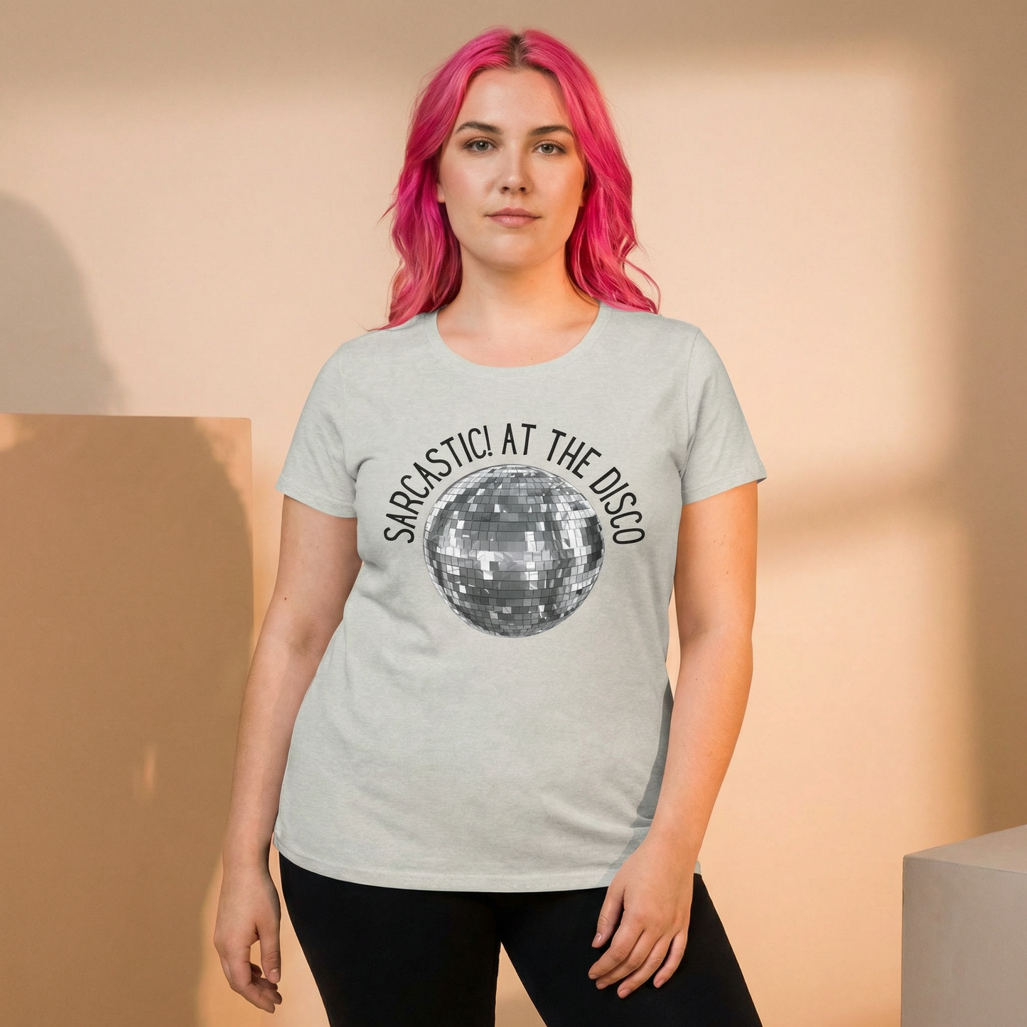 Sarcastic! at the Disco Women's Midweight Cotton Tee