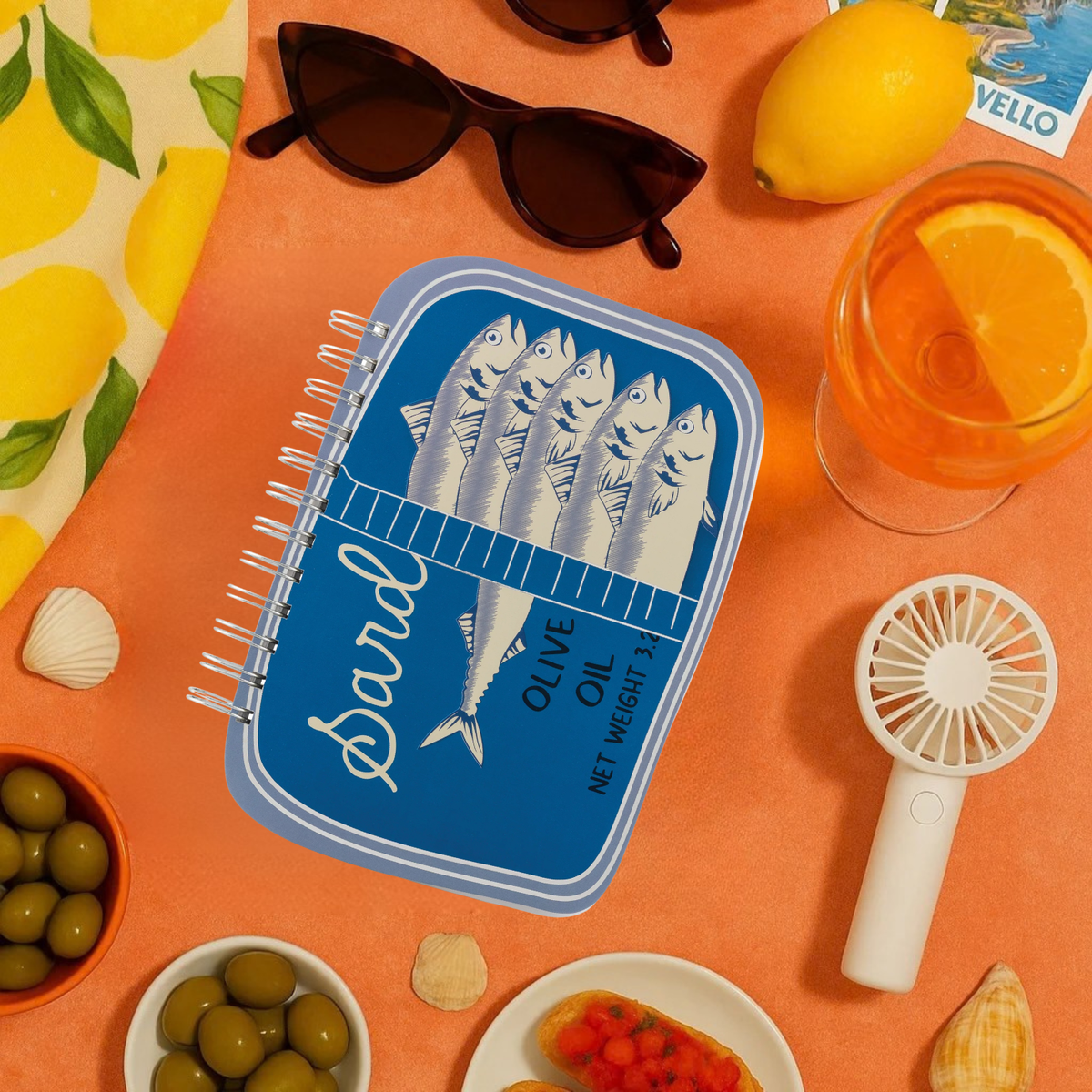 Sardine Tin Notebook | Vintage Sardine-Shaped Stationery | NPW