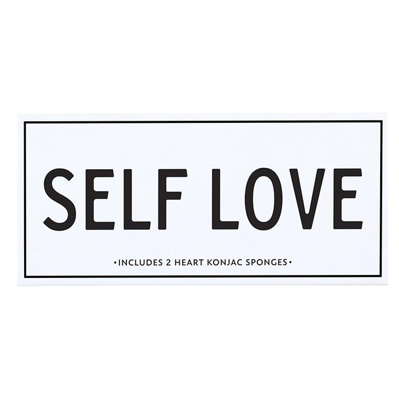 Self Love Heart Konjac Sponge Set in Pink Clay & Bamboo Charcoal | Skin Detoxifying Exfoliation All-Natural Scrub Sponges