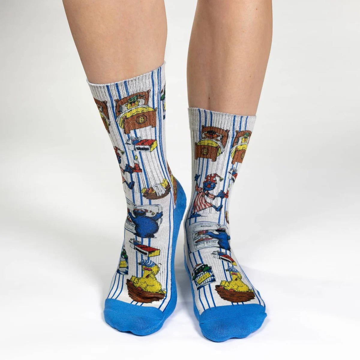 Sesame Street Bedtime Women's Socks | Cozy & Cute Cartoon Crew Socks
