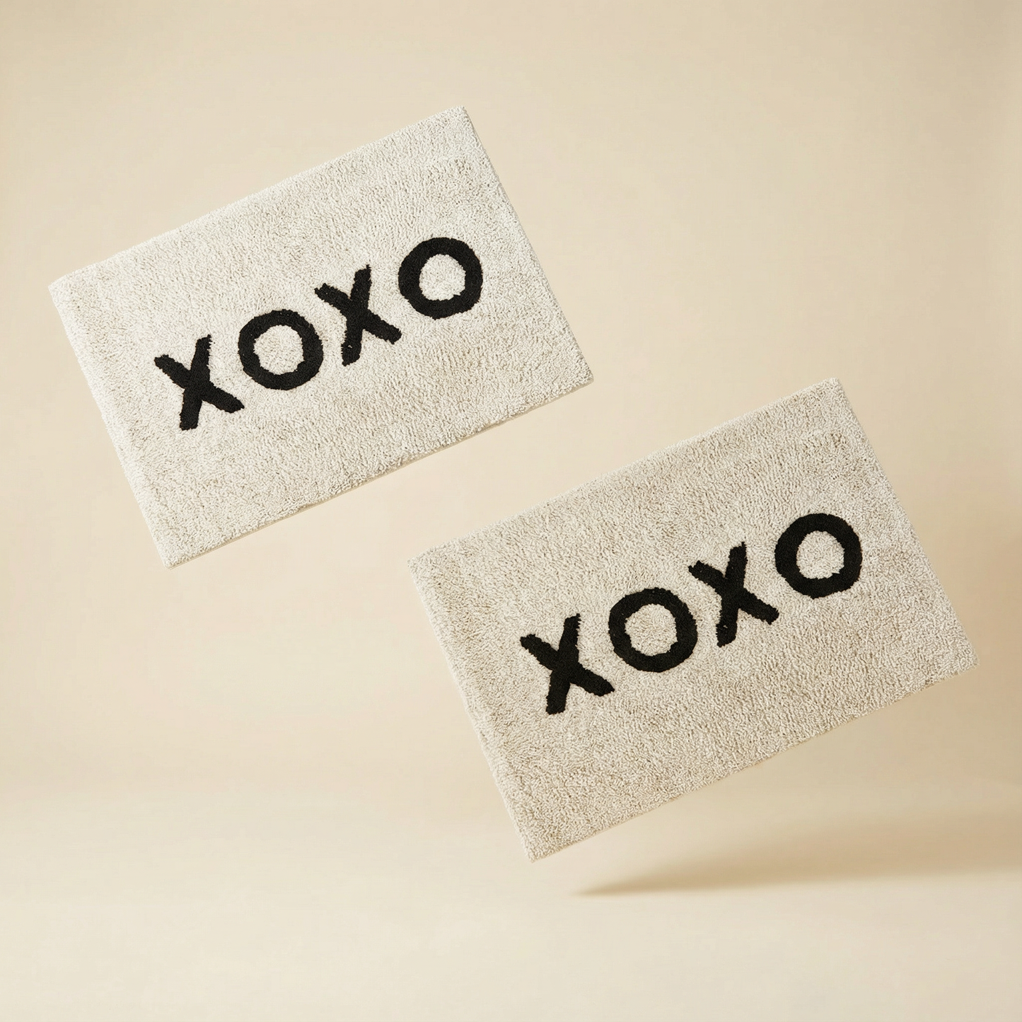 Set of 2 XOXO Bath Mat | Soft Cotton Indoor Rug | 20" x 30"