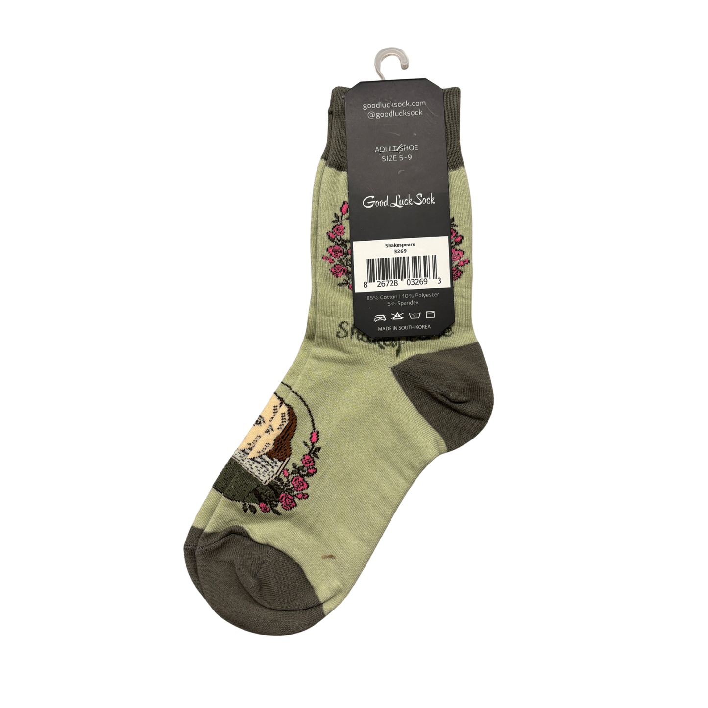 Shakespeare Women’s Crew Socks | Literary Cotton Crew Socks