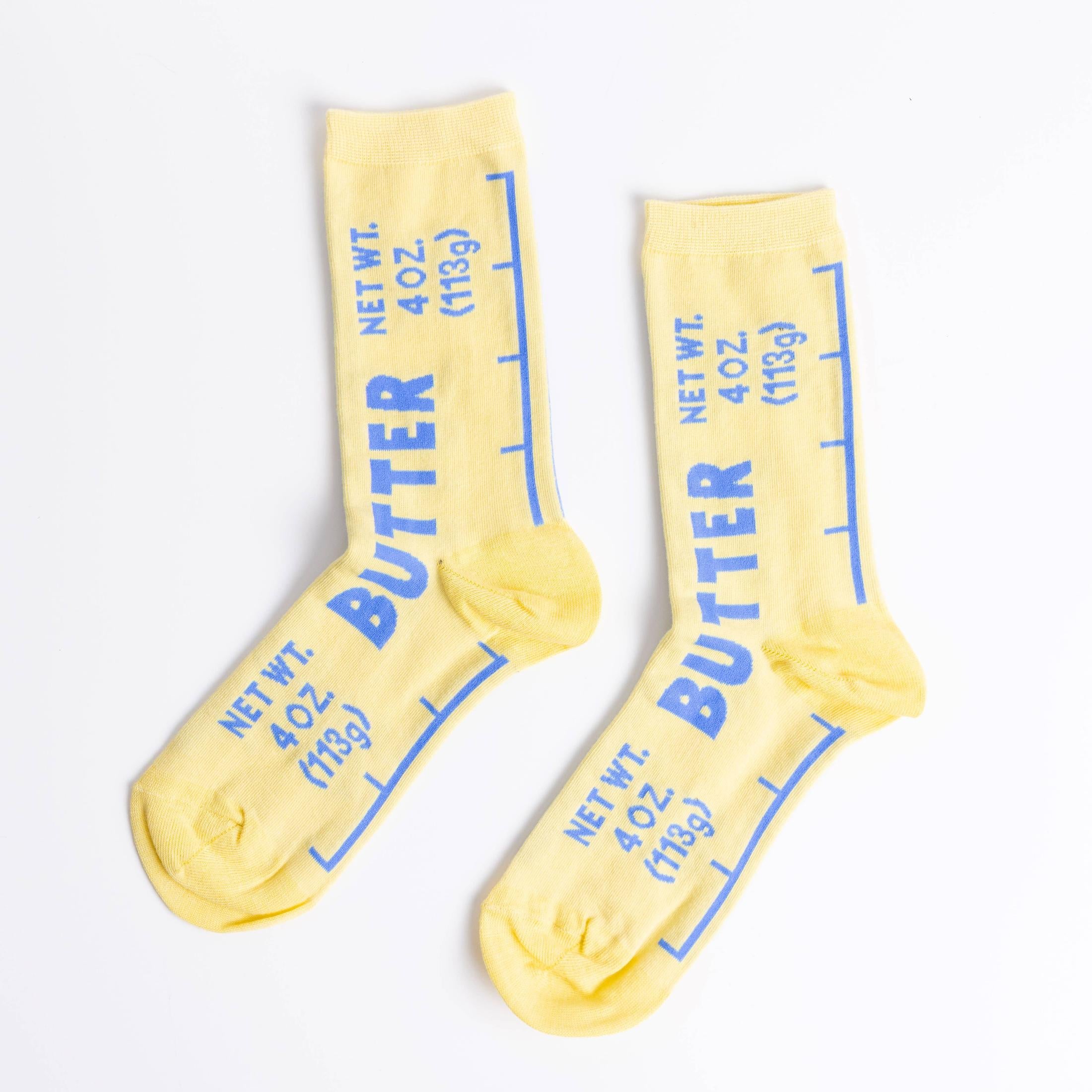 Small Butter Crew Socks in Yellow | Unisex