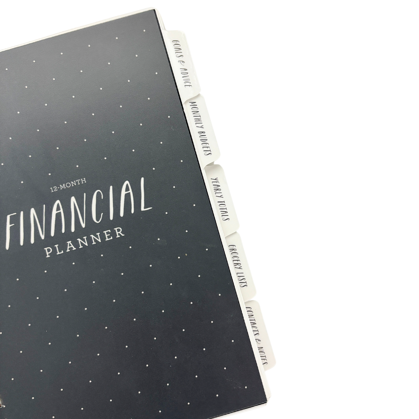 Spiral Bound 12 Month Financial Planner | Undated Budget & Goals Book | Black Dot Cover-Ninj and Ninj-The Bullish Store
