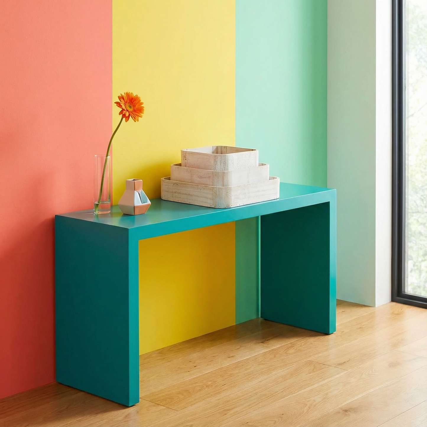 Square Wooden Tray Set | Set of 3 Decorative Serving Tray