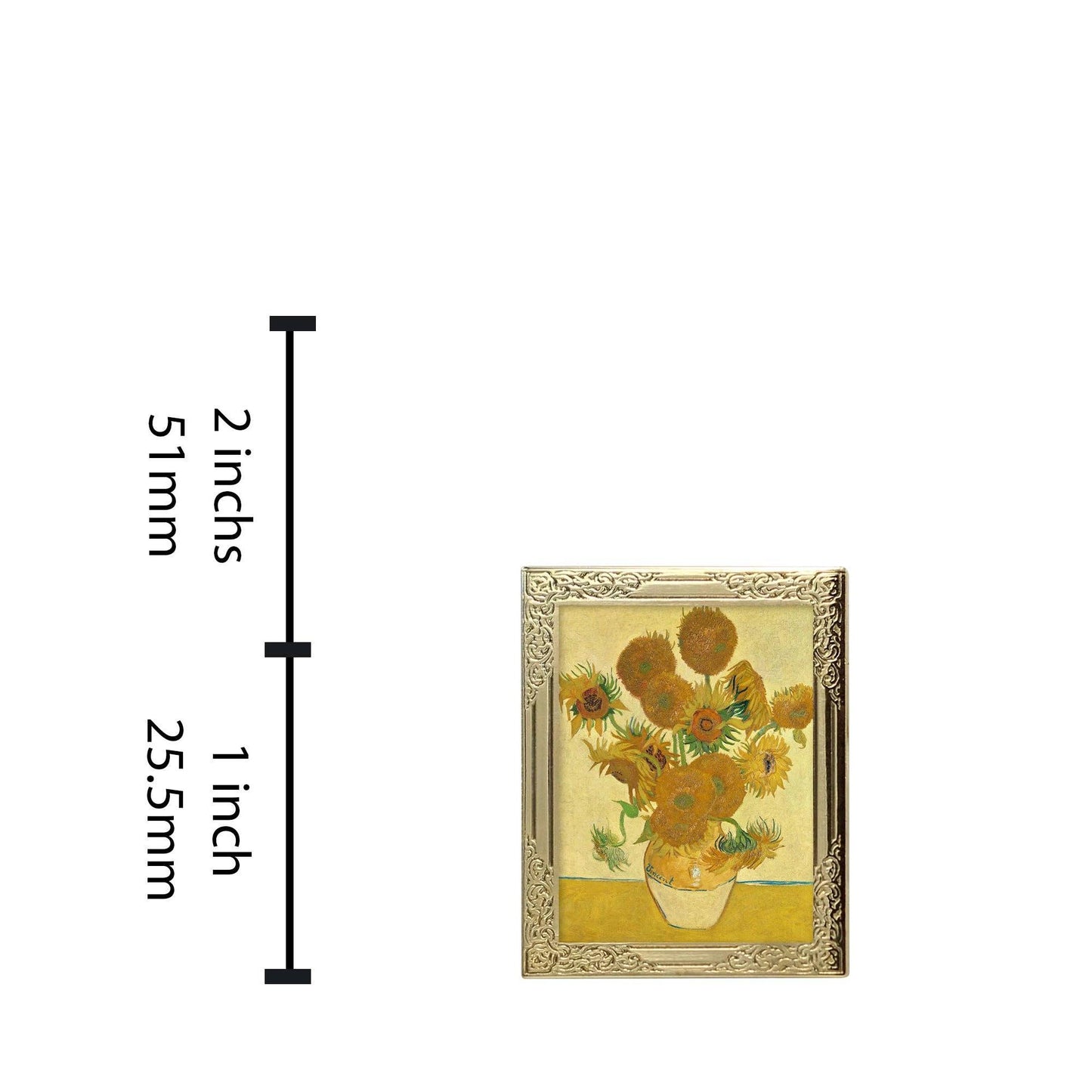 Sunflowers (1888) by Van Gogh Art Frame Pin | Museum Enamel Lapel Pin-Real Sic-The Bullish Store