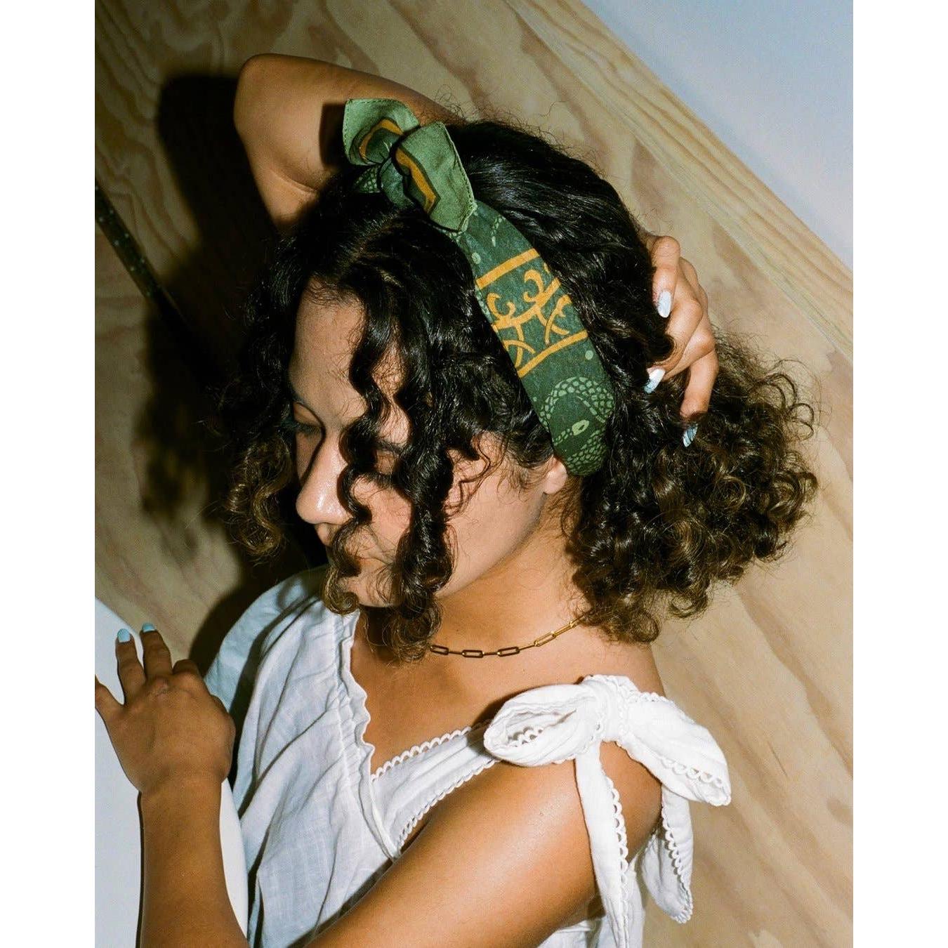 The Caravaggio Bandana | Medusa Cotton Headscarf | 22" x 22"