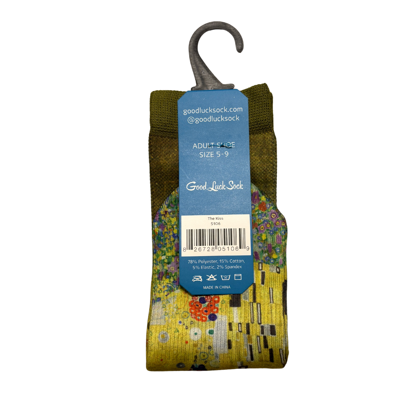 The Kiss Art Women’s Crew Socks | Vibrant Gustav Klimt Inspired Design