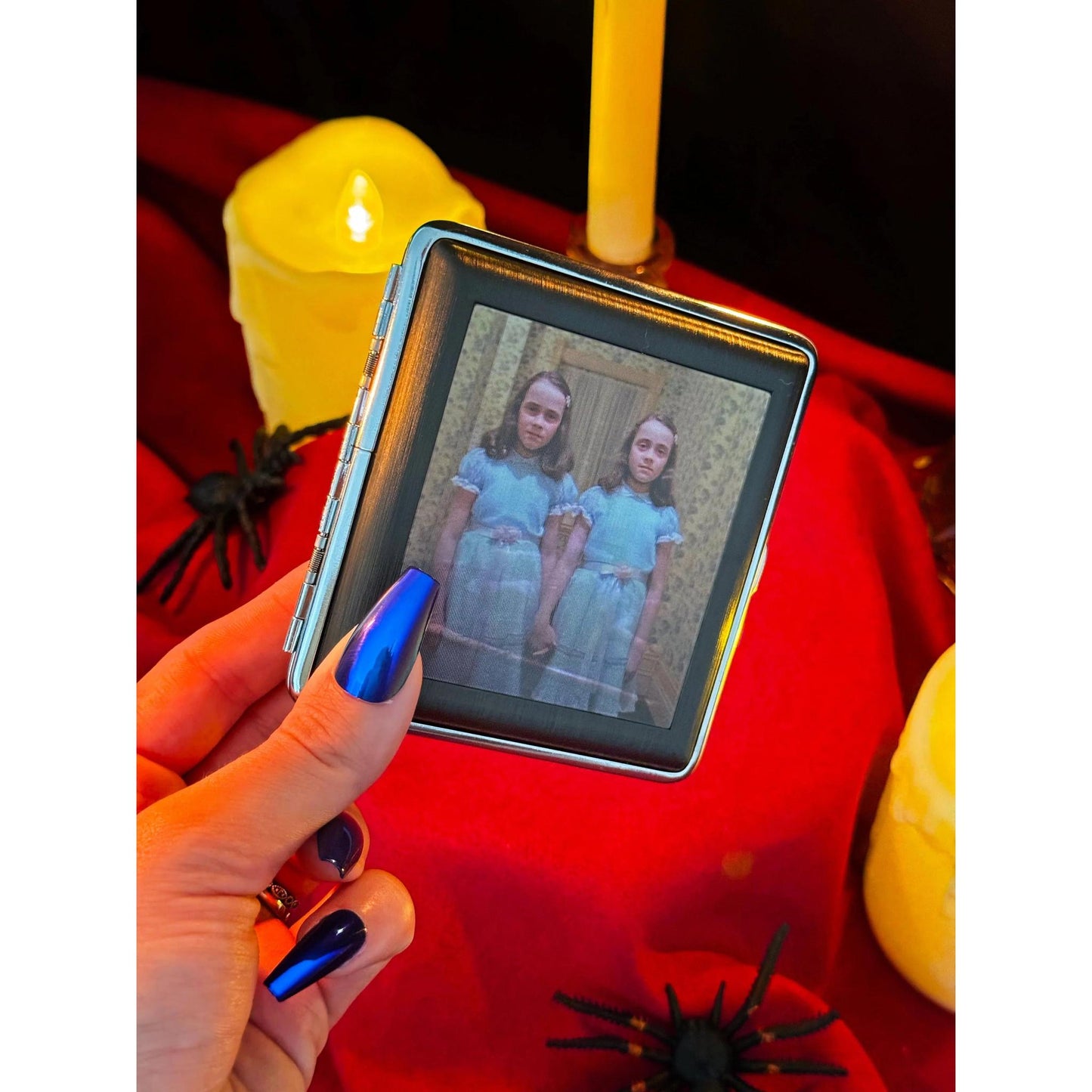 The Overlook Hotel Cig Case | Spooky Cigarette Tin Cash Card Container | 4" x 4"