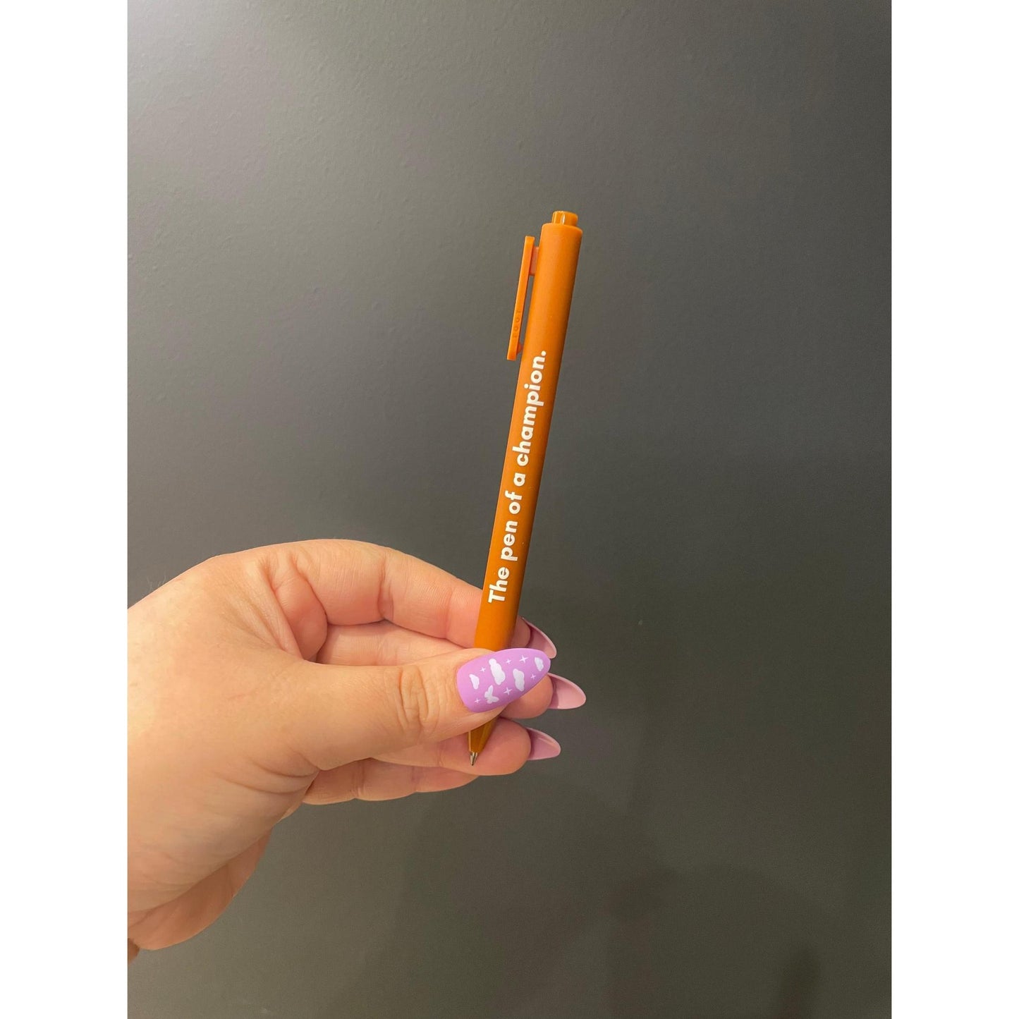 The Pen Of A Champion Pen 🏆 | Gel Click Pen in Caramel