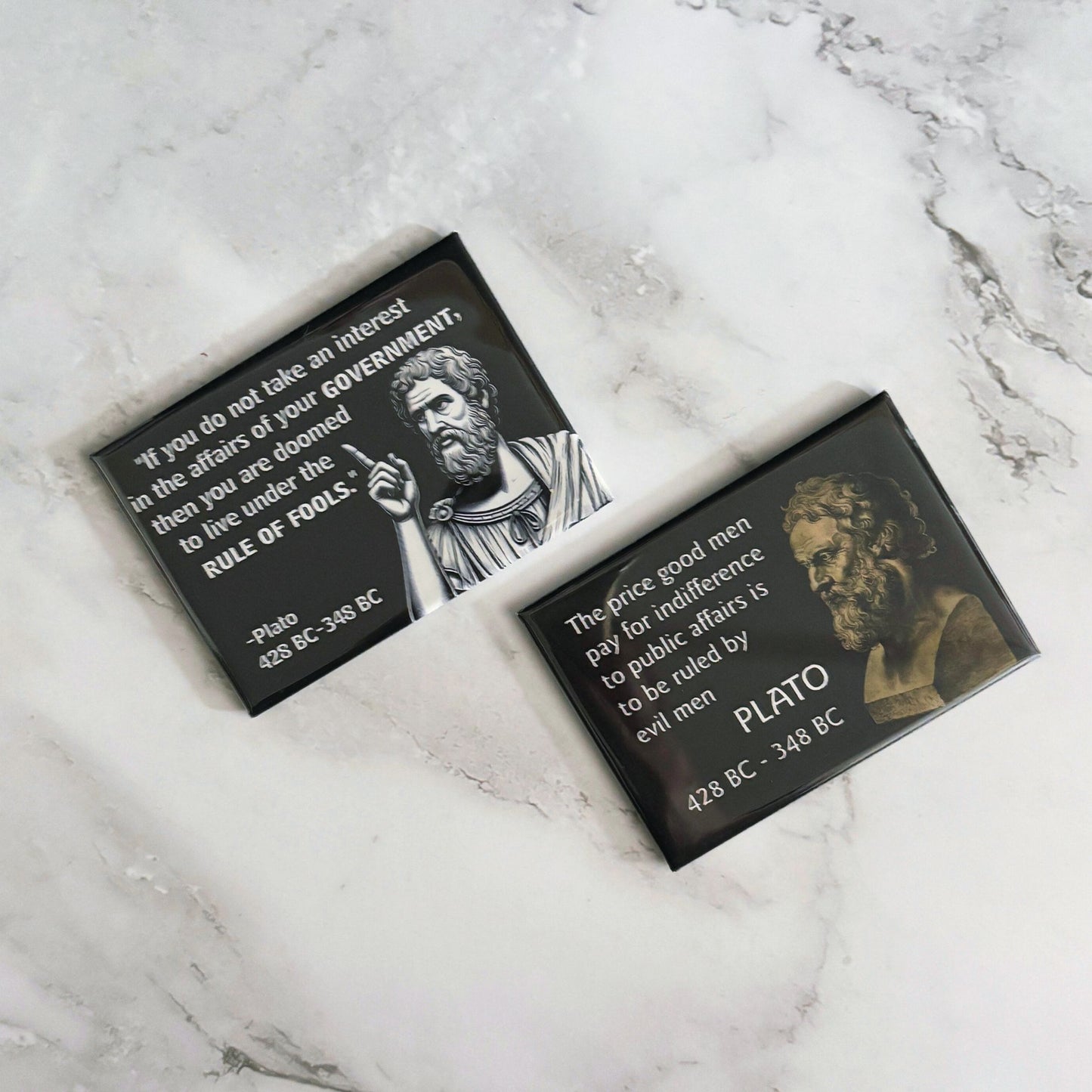 The Price Good Men Pay For Indifference Fridge Magnet | Plato Quote Magnet