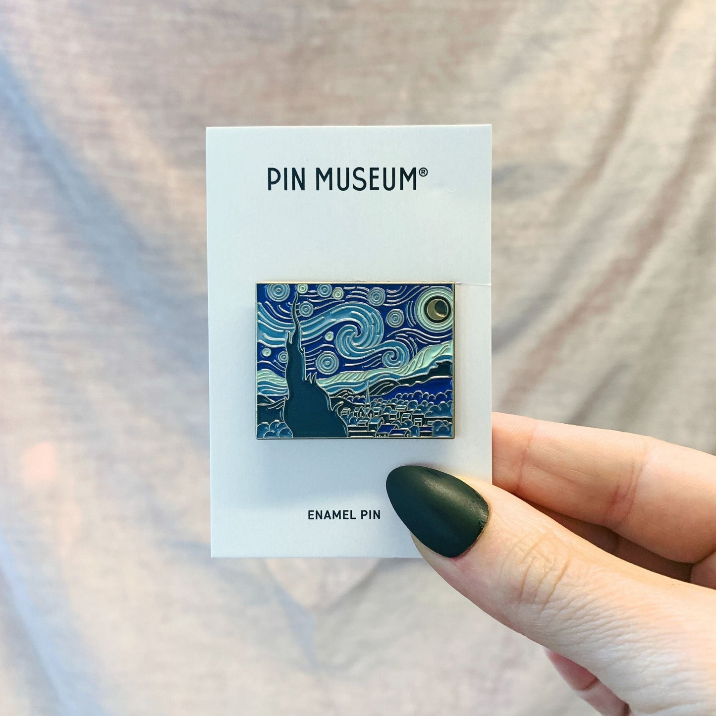 The Starry Night Enamel Pin | Soft Lapel Pin | 1.2" x 1.5"