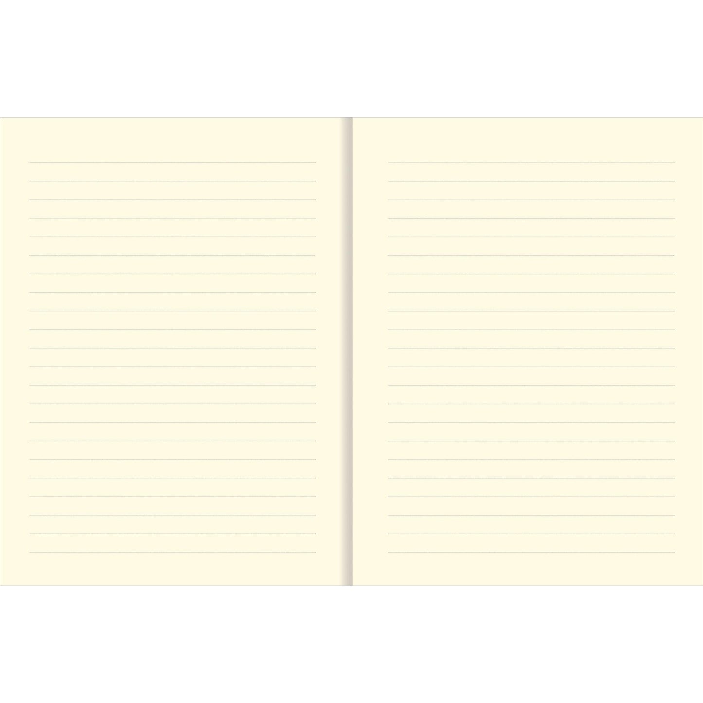 Open lined notebook