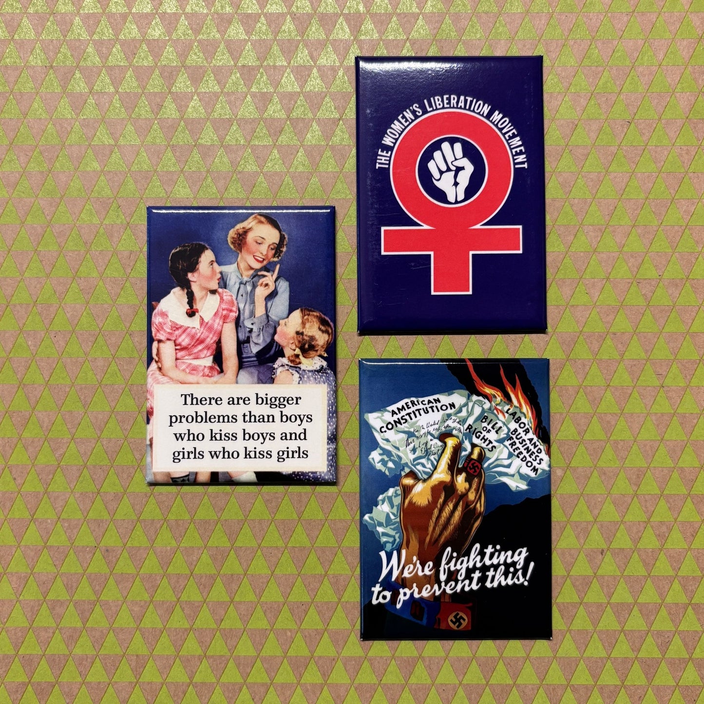 The Women's Liberation Movement. Refrigerator Magnet | 3" x 2"