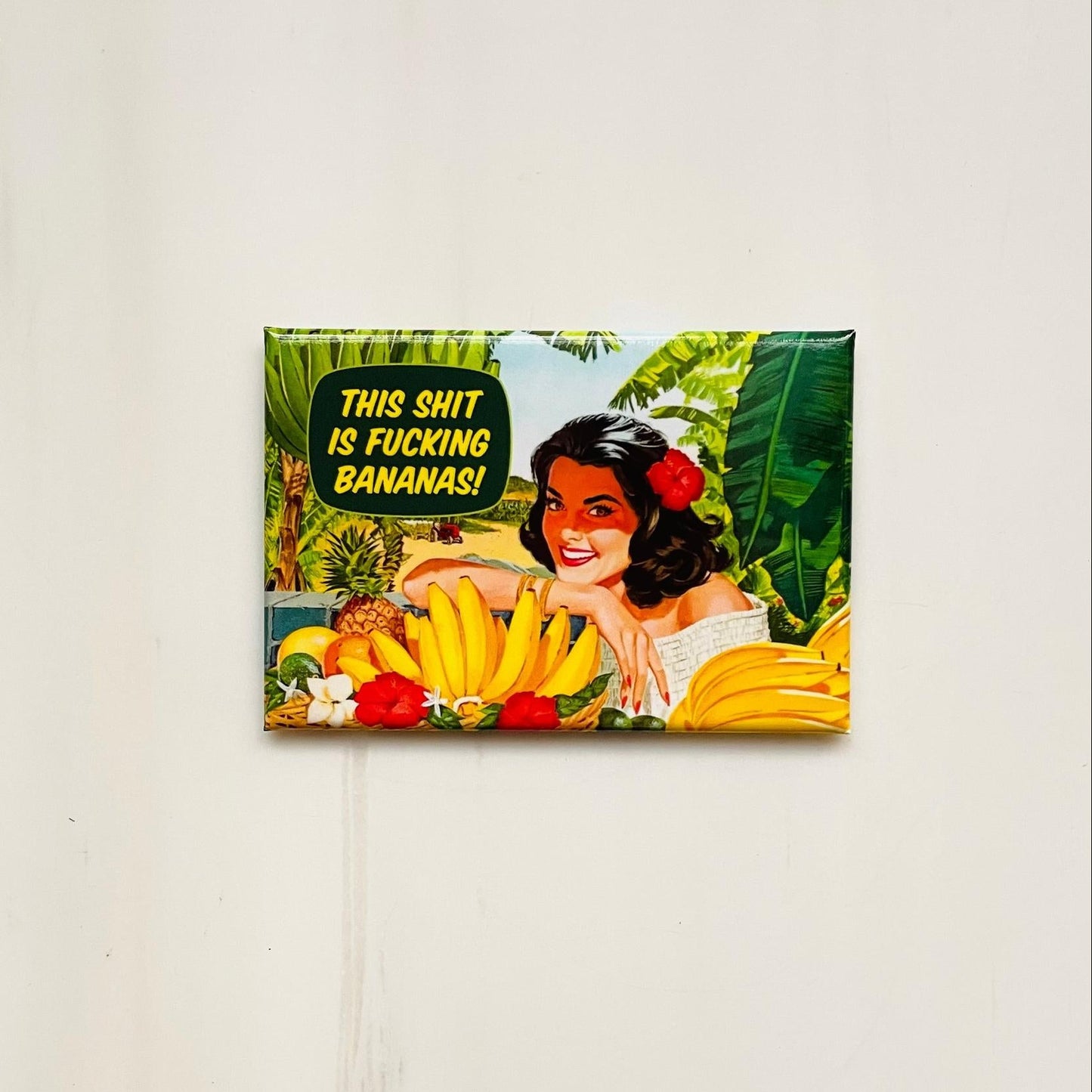 This Shit Is Fucking Bananas Rectangular Magnet | Refrigerator Magnetic Surface Decor