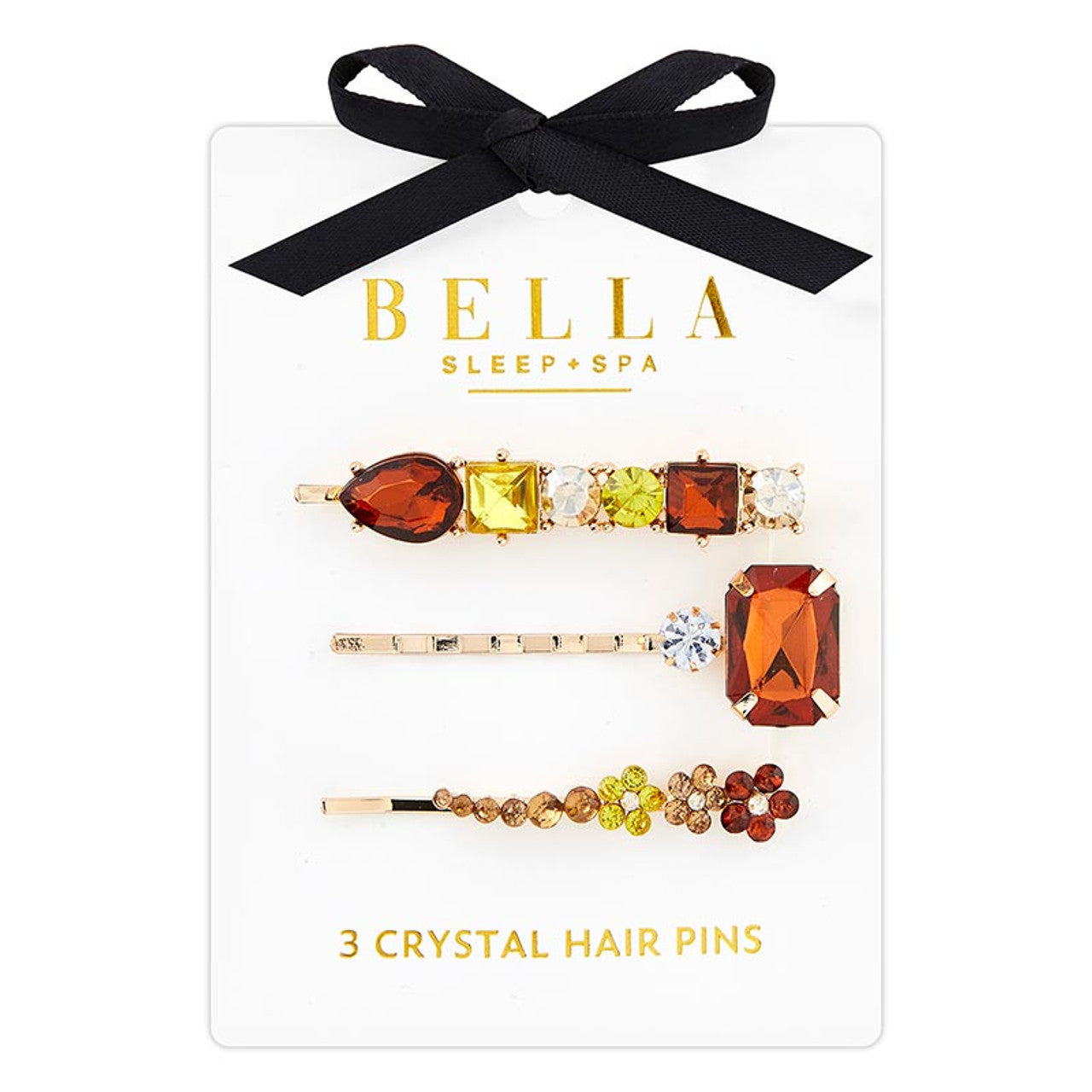 Topaz Jewels Crystal Hair Pins | 3 Piece Bobby Pins Giftable Hair Accessories