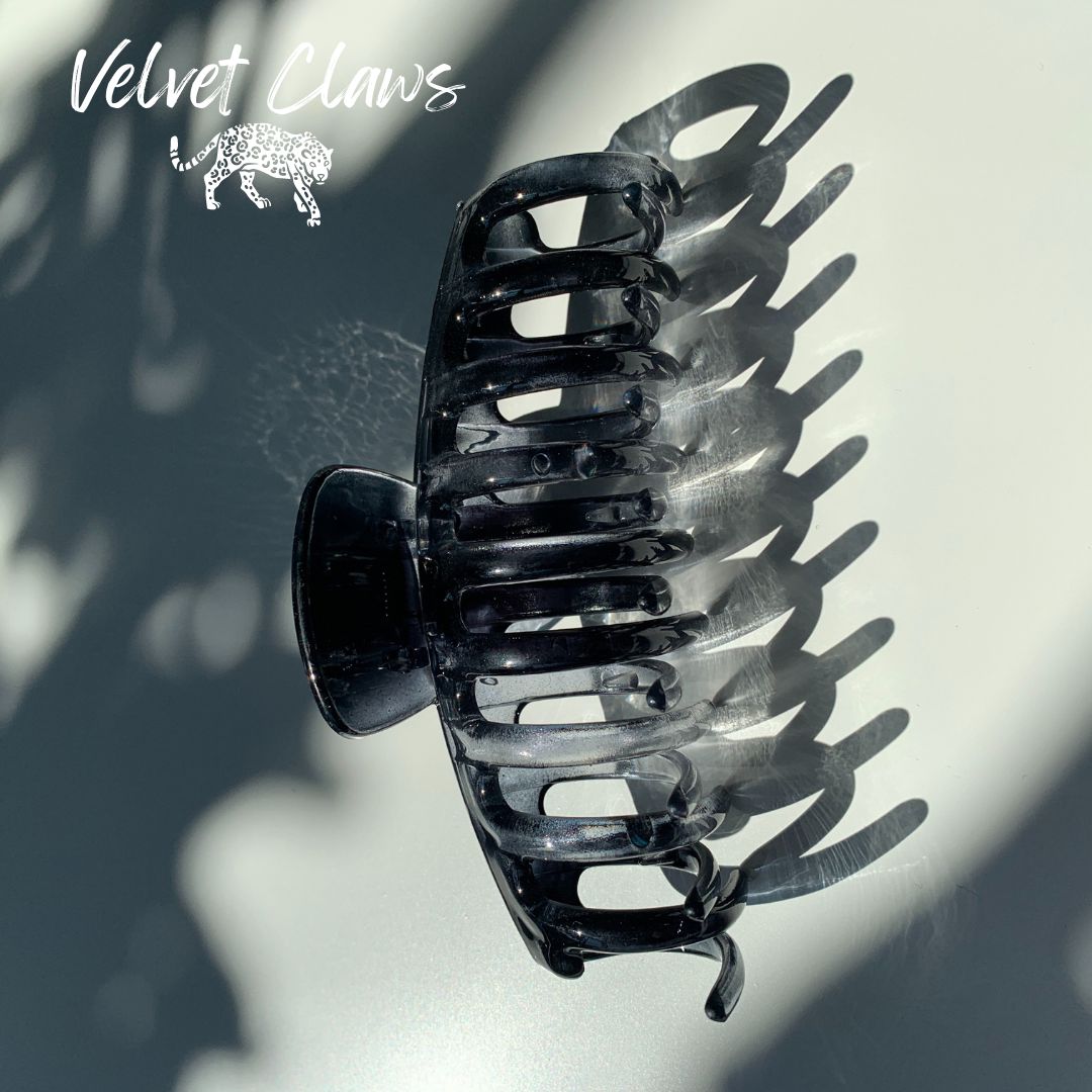 Velvet Claws Hair Clip | The Lobster in Smoky Black | Claw Clip in Velvet Travel Bag