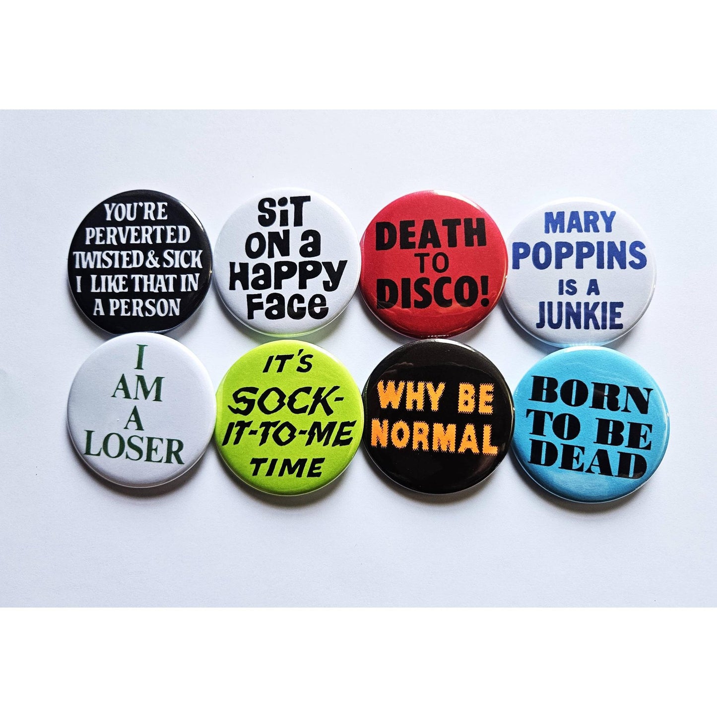 Vintage Reproduction Death to Disco Small Pinback Button | 1.25" Diameter '60 '70s '80s Retro Pin