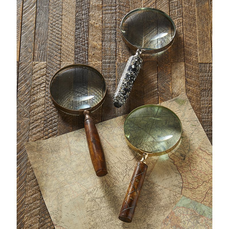 Vintage Style Magnifying Glass with Black Handle