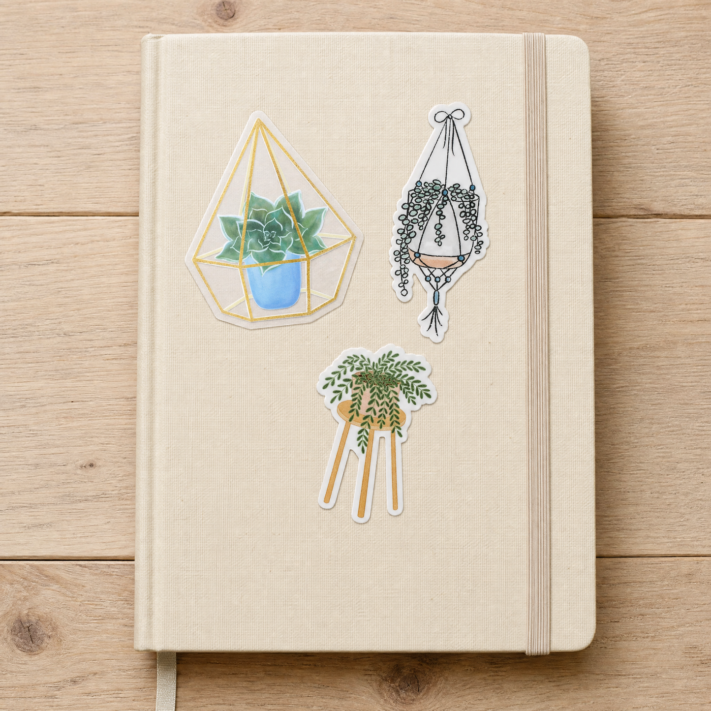 Planter on Stool Sticker | 3" x 2"