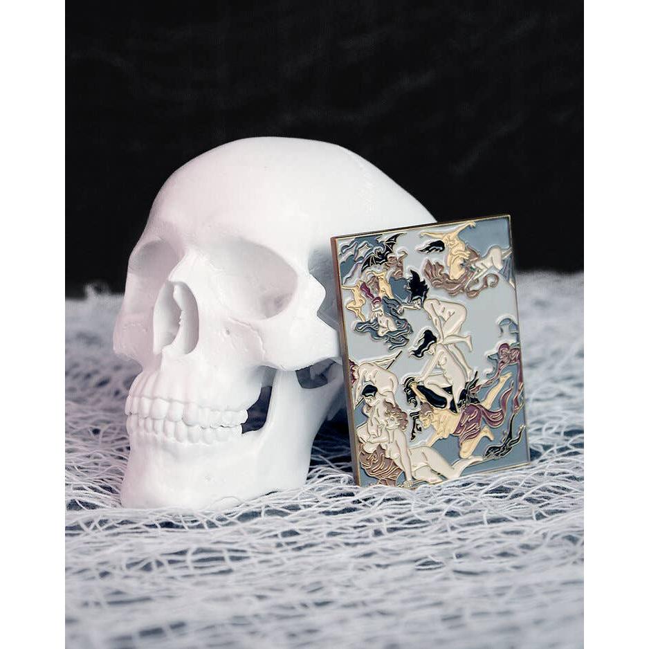 Witches Going to Their Sabbath Enamel Pin | Soft Lapel Pin | 2.35" x 1.8"
