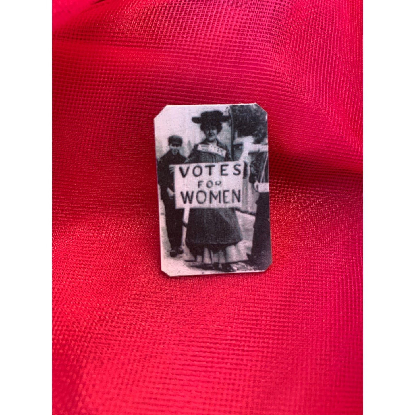 Women's Suffrage "Lady with Hat" Votes For Women Handmade Feminist Metal Lapel Pin