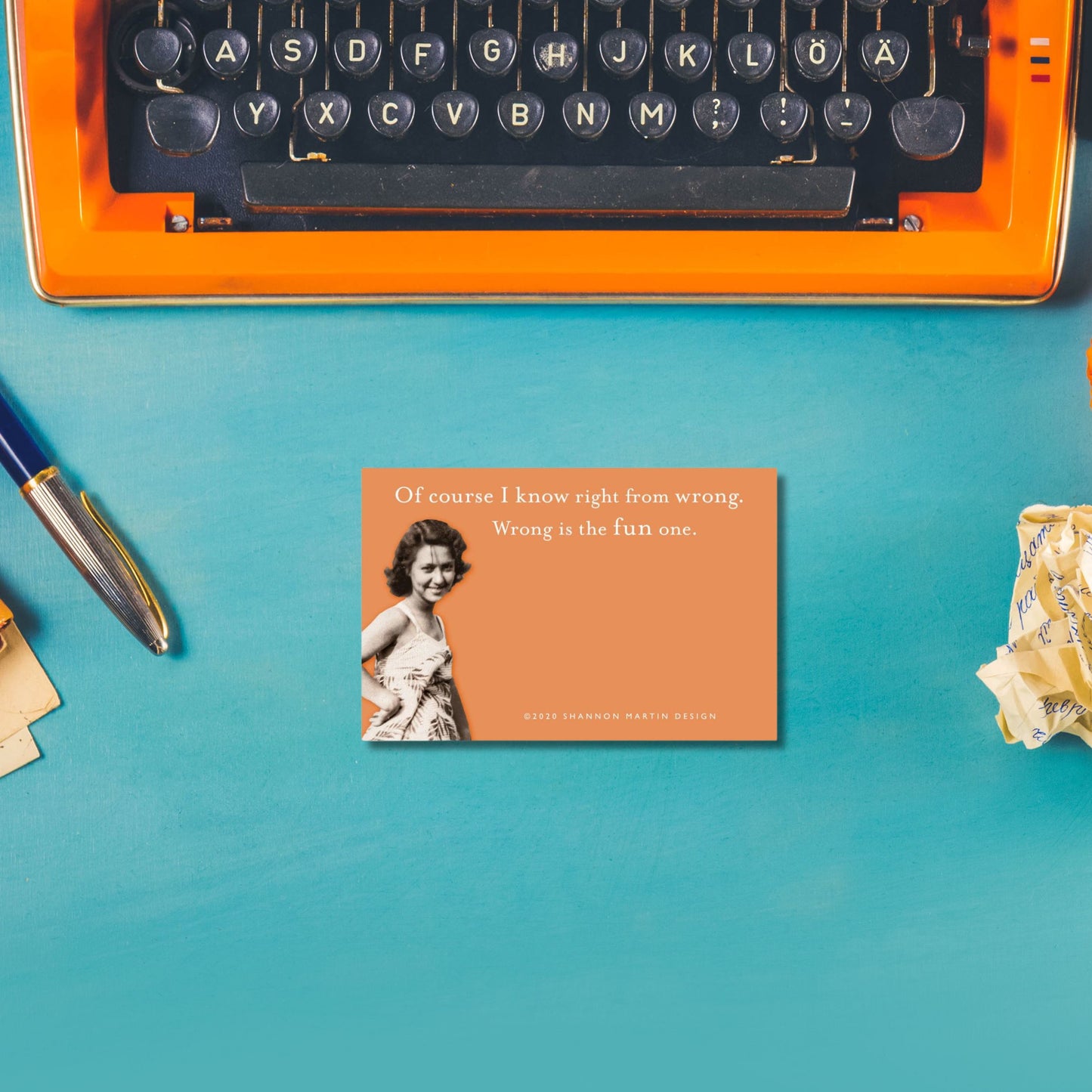 Wrong Is The Fun One Sticky Notes in Orange