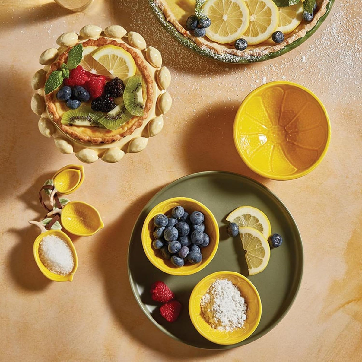 Yellow Stoneware Lemon Bowl | Small Citrus Bowl