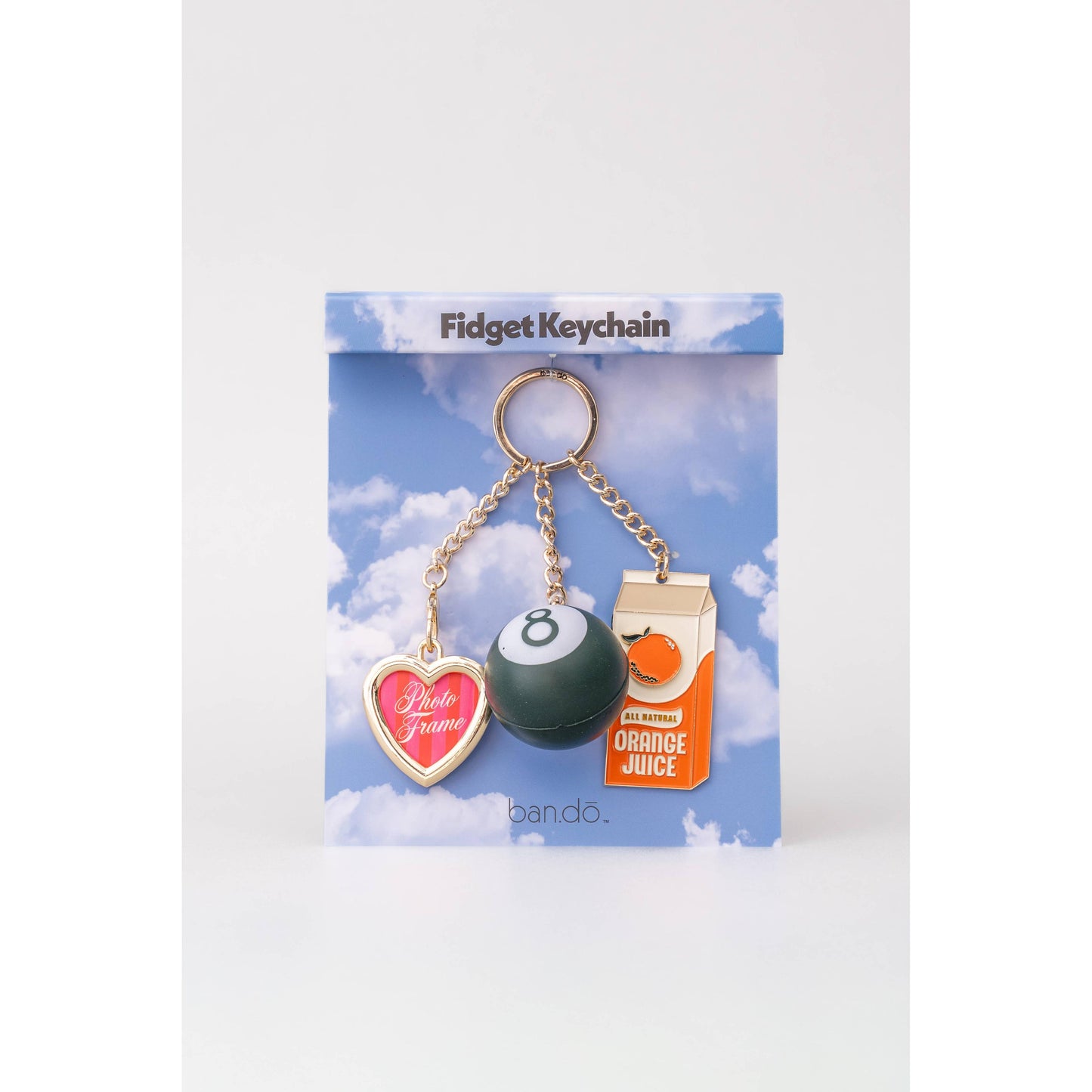 Orange Juice Fidget Keychain | 3-in-1 Stress Relief Keychain