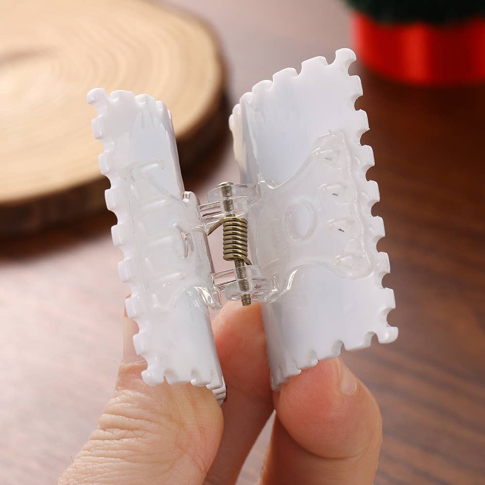 Christmas Postage Stamp & Postcard Hair Claw Clip-SoapElenGlen-The Bullish Store