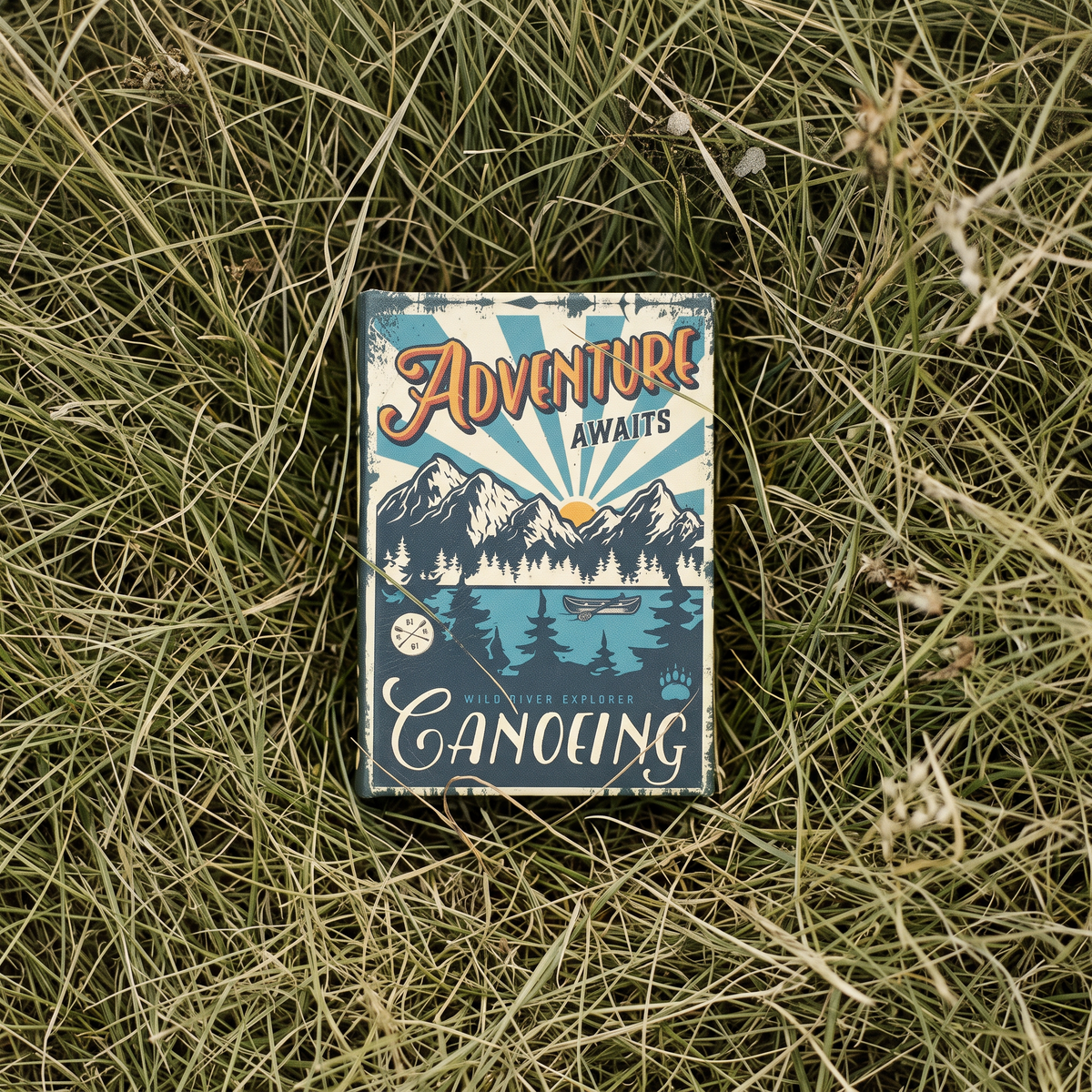 Adventure Awaits Canoeing Book Box | Men's Gift | Secret Stash or Trinket Box-Primitives by Kathy-The Bullish Store