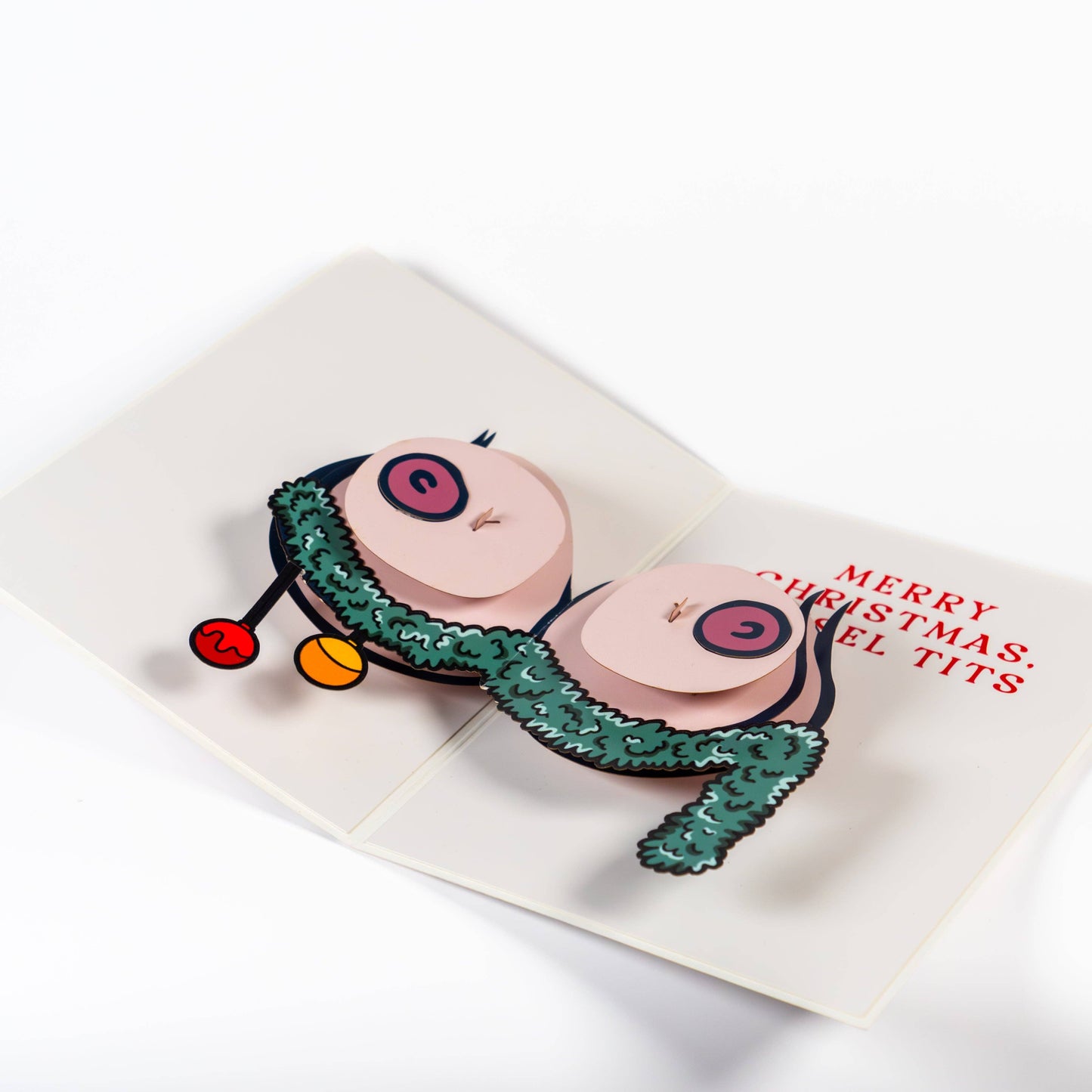 Tits The Season 3D Pop-Up "Tinsel Tits" Christmas Card