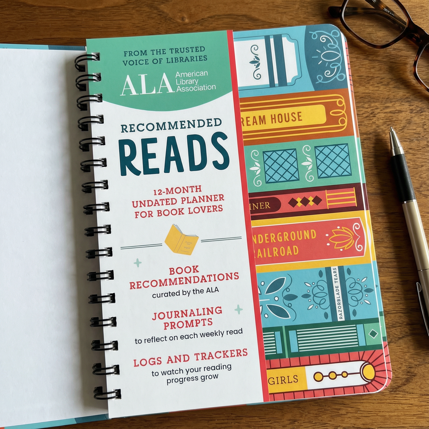 12-Month Undated Weekly Planner | American Library Association Recommended Reads