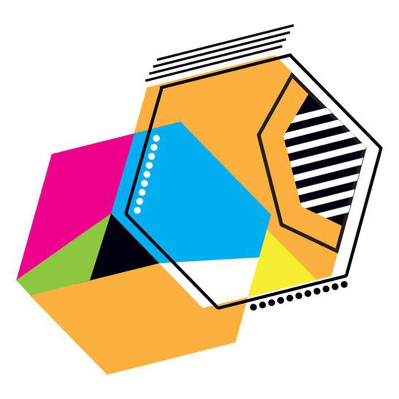 Bodacious '80s Geometric Temporary Tattoo